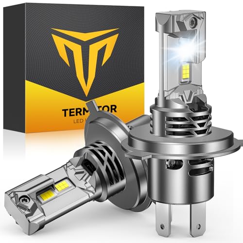 Image of Termitor 7TH-GEN Morden H4 /9003 /HB2 Light Bulb Combo, 50000LM 12X Ultra Bright 6500K 1:1 Mini Size 9003 H4 Fog Bulbs, 10 Year Extend Lifespan, IP68 Waterproof Headlight Bulb Retainers Pack of 2