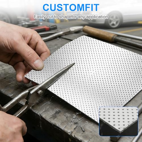 Dichtungspapier Auspuff Dicke 1,6mm Auspuffdichtung krümmerdichtung Papier Auspuff Dichtung Mehrlagige Metallplatte Hitzebeständig bis 350 Grad für Krümmer, Flansch & Auspuffsysteme (20X20CMX1.6MM)
