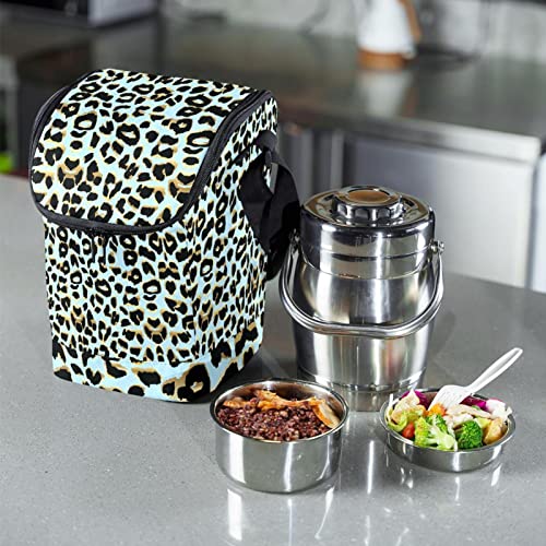 Lonchera azul leopardo para niños que necesitan comer sano 7