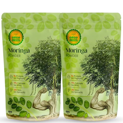 Image of Moringa Powder 200 g, Certified Drumstick Leaf, Pure Murungai Keerai, Munagaku, Sahjan Leaves, Fresh Moringa Leaves Powder for Eating, Hair, Kids, Baby (100g, Pack of 2)