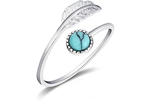 Silver Turquoise Rings for Women: Adjustable Statement Rings with a touch of Western Charm