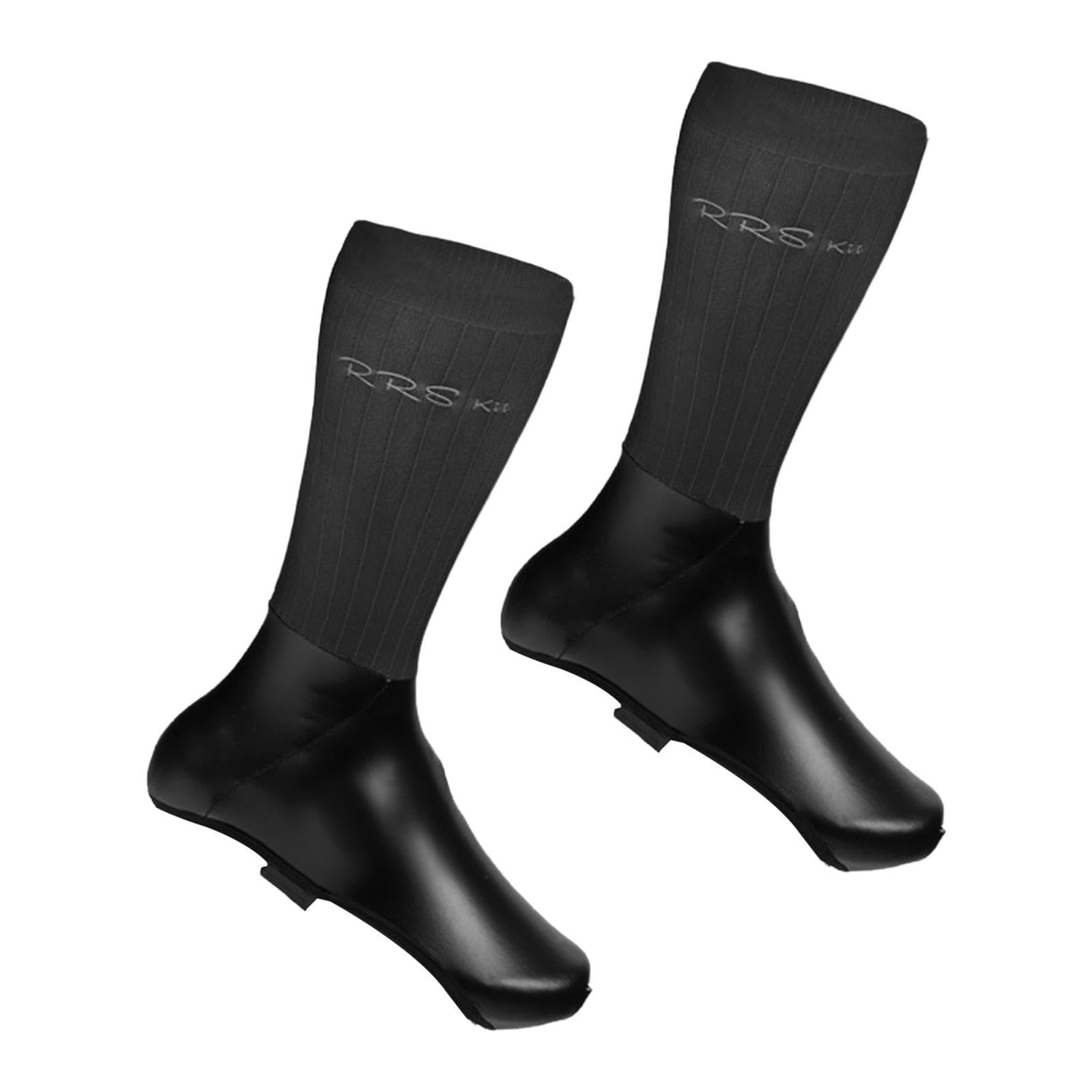 perfk Copriscarpe da Ciclismo Impermeabili, Copriscarpe Bici da Corsa in Poliestere e PU per Scarpe da Montagna e Strada, Stivaletti da Uomo Antivento, Antipioggia e Traspiranti, Nero