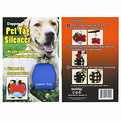 Image of Dapper Dog - Dog Tag Silencer with Tag Ring (Blue)