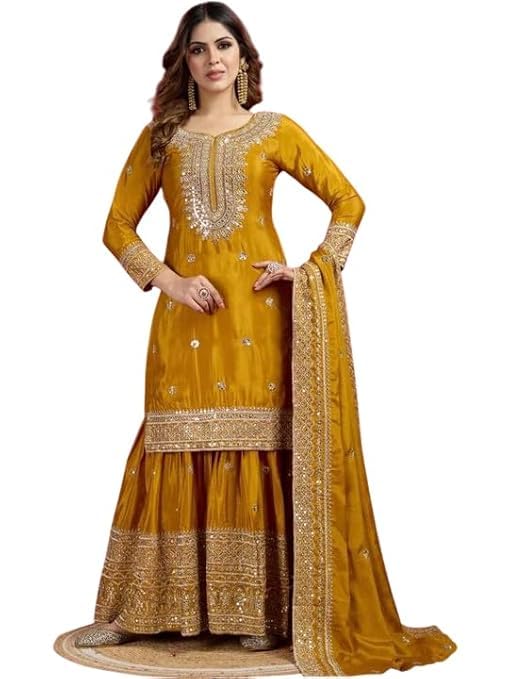 Liyan Enterprise Embroidered Straight Sharara