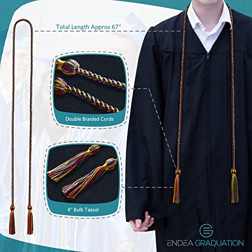 Image of Endea Graduation Single Honor Cord Two-Color (Rainbow)