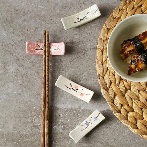 YouXiaor 8 Stücke Keramik Stäbchen Halter,Essstäbchenhalter Japanische Essstäbchenablage Stäbchenhalter Set Stehen Messer Abendessen Löffel Halter Ständer Halterung Essstäbchen-Ablagen (A)