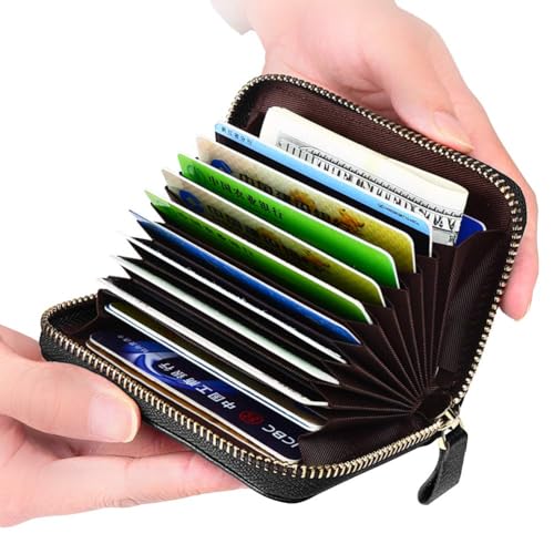 LAORENTOU Men Wallet Genuine Leather Card Holder for Male Brand Business Driver License Credit Card Case Holder (Black)4