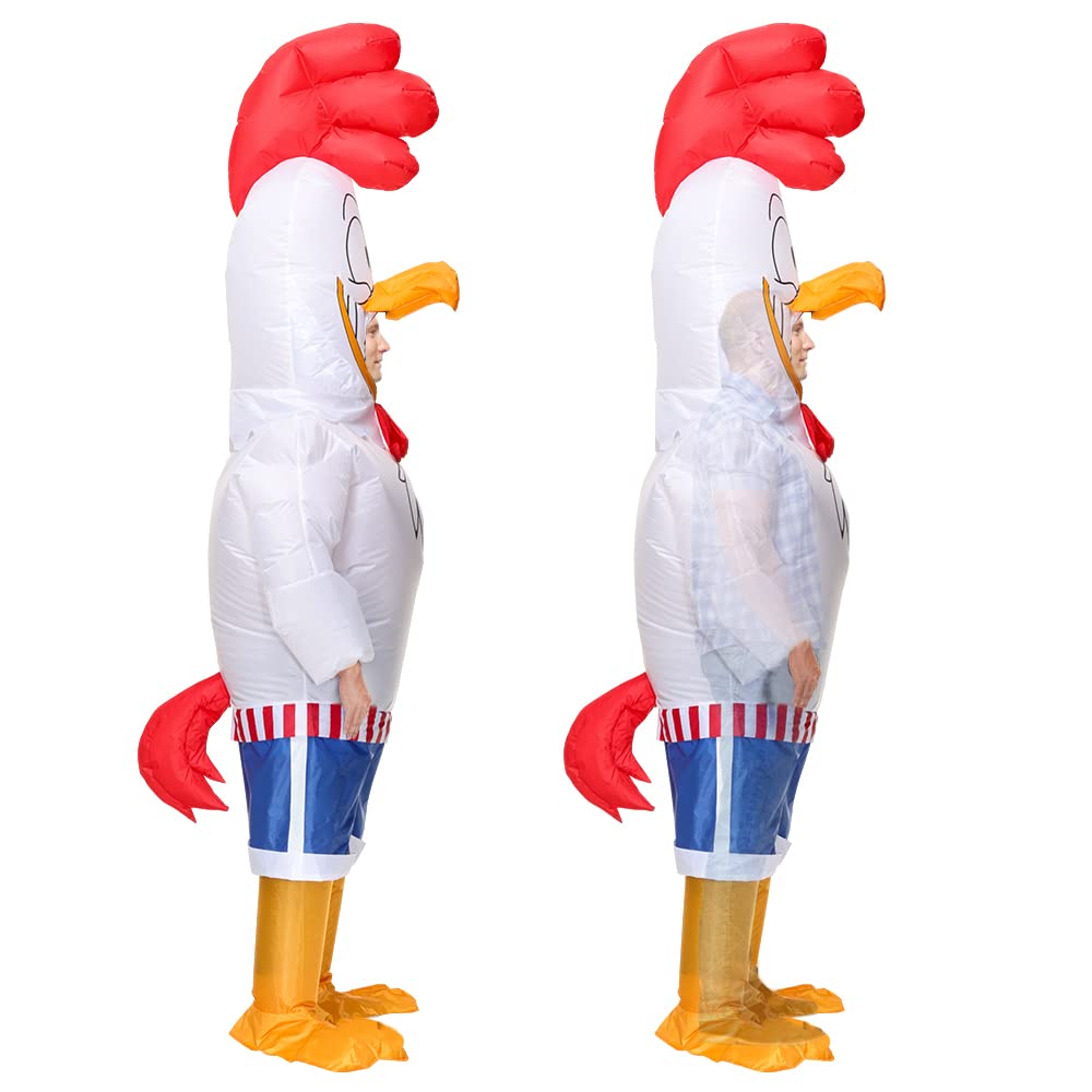JASHKE Nadmuchiwany kostium, kogut, nadmuchiwane kostiumy, kostiumy na Halloween, fantazyjna sukienka, kostium