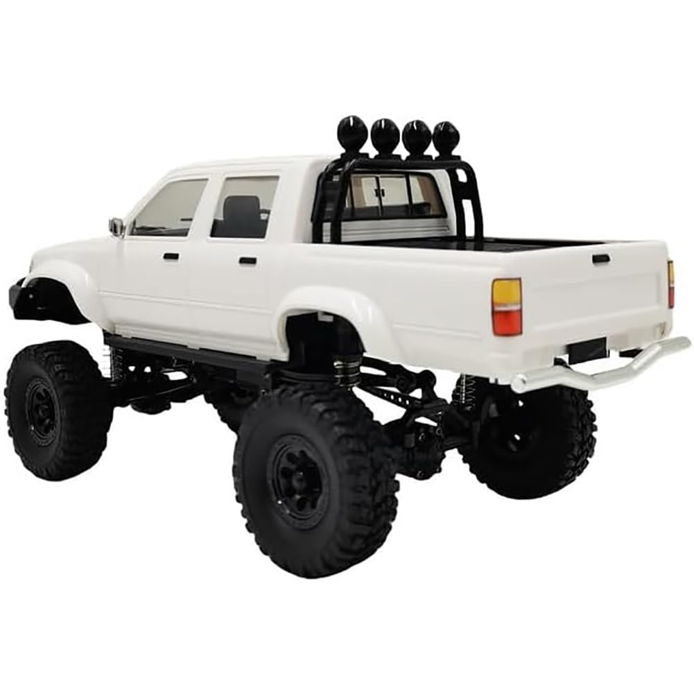 C64-1 1/16 Scale RC Pickup Truck, 4WD Off-Road Crawler z pełną kontrolą proporcjonalną, 2 baterie, pilot 2,4 GHz, samochód RC dla dorosłych,Red