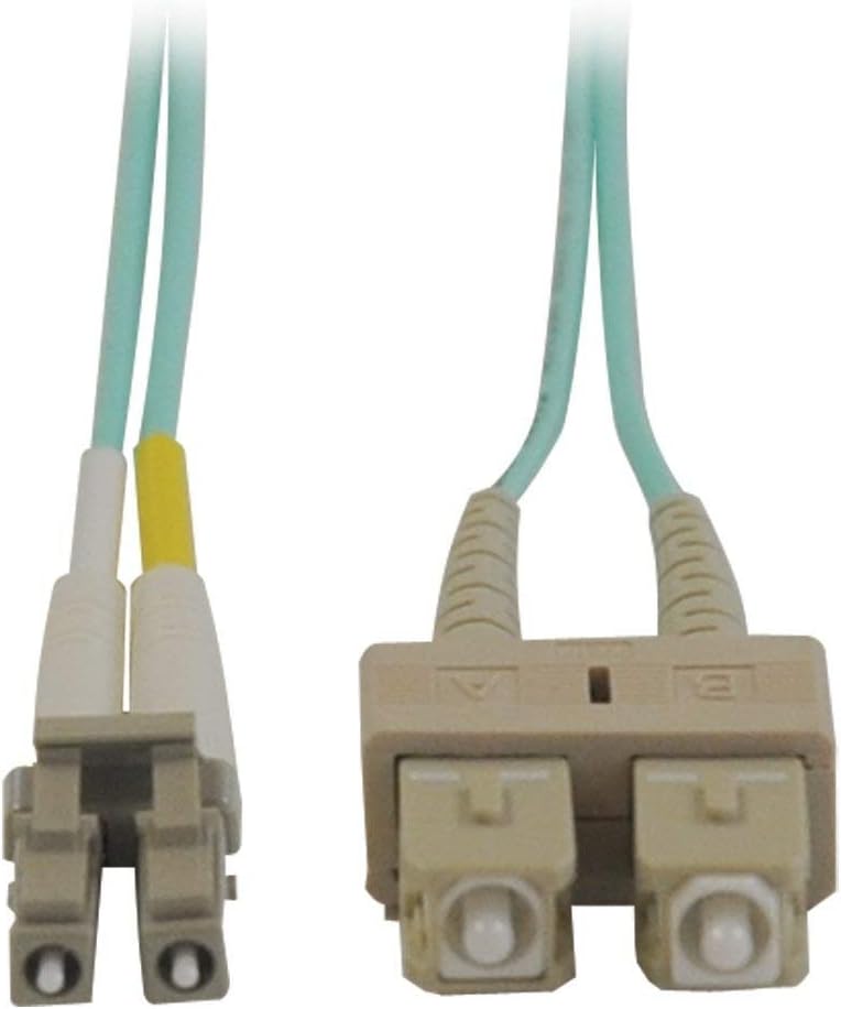 Tripp Lite 10Gb Duplex Multimode 50/125 OM3 LSZH Fiber Patch Cable (LC/SC) - Aqua, 5M (16-ft.)(N816-05M)
