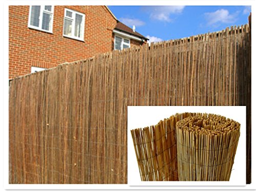 DREAMS VILLA Natural Peeled Reed Screening Roll Garden Screen Fence Fencing Panel 4m (1.5m x 4m)