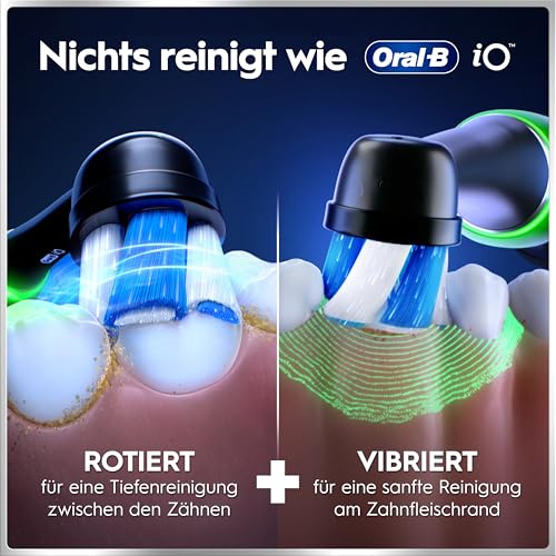 Oral-B iO Series 6 Plus Edition Elektrische Zahnbürste — Electric Toothbrush, Inkl. 3 Aufsteckbürsten, 5 Putzmodi für Zahnpflege, Reise-Etui — Zahnbürste Elektrisch, Designed by Braun, Schwarz 5