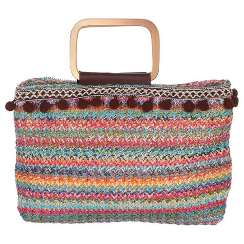 Bolso Tote Grande de Paja Ligero para Salidas y Playa miniatura 1