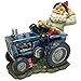 Garden Gnome Statue - Plowing Pete Garden Gnome Tractor - Lawn Gnome