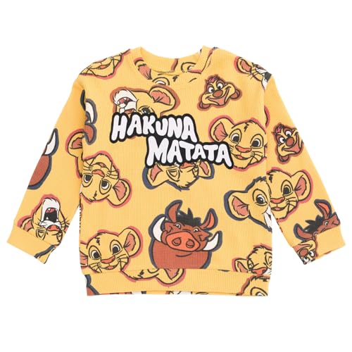 Image of Disney Boys' Loungewear Waffle Knit Sweatshirt and Pants Set for Baby & Kids