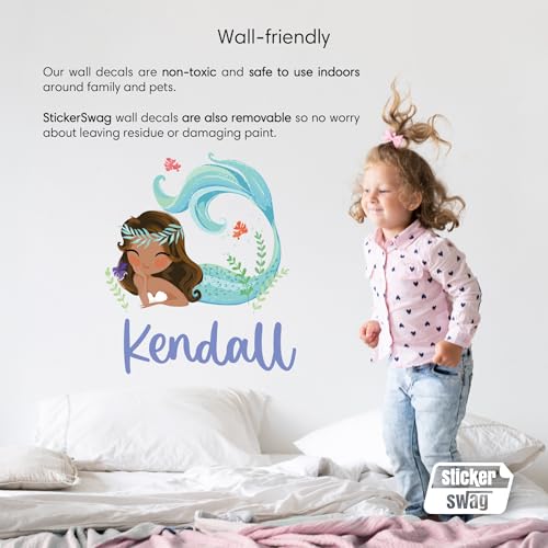 Vinilo Decorativo Personalizado Sirena para Pared miniatura 3