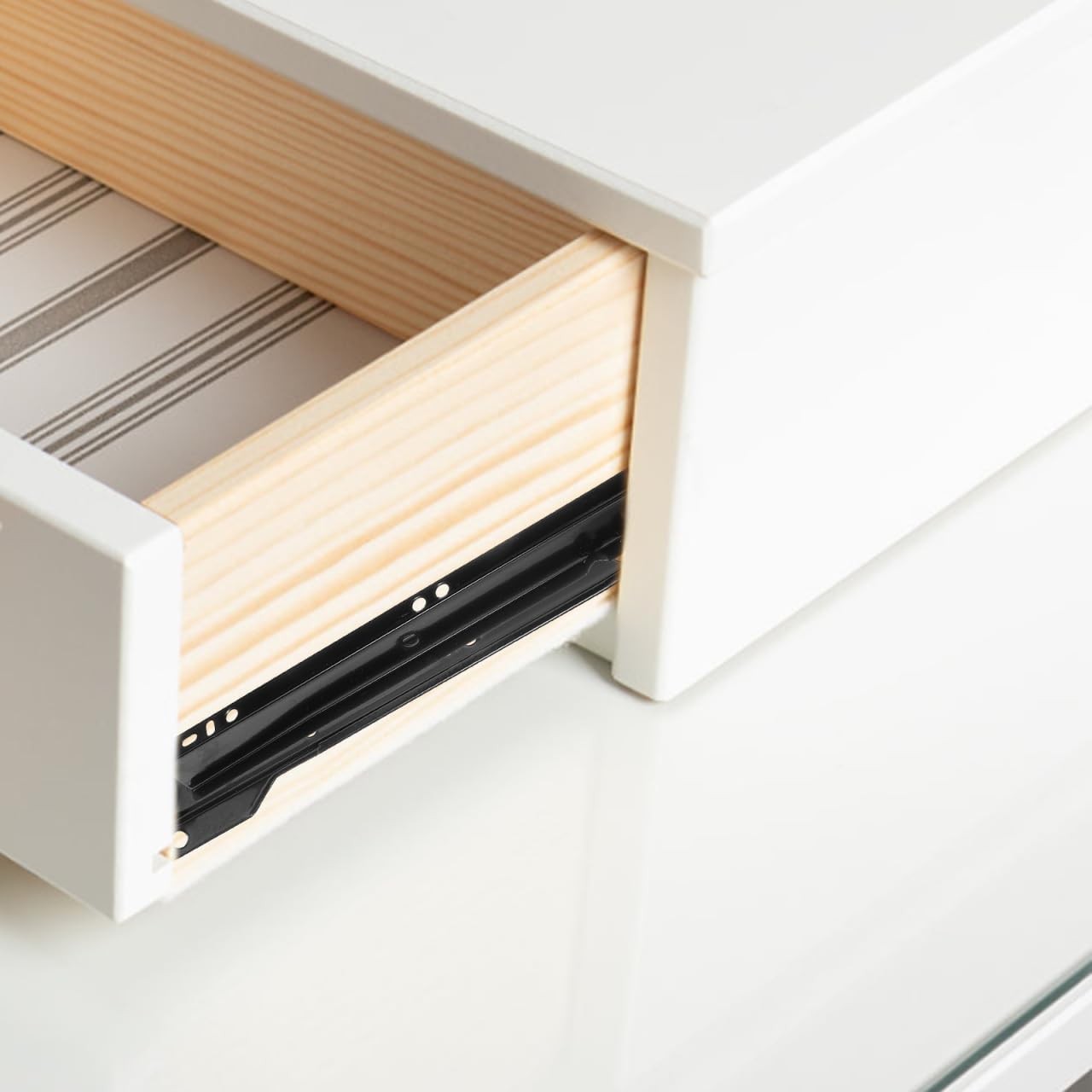 引き出しスライド メタル家具 滑らかな冷間圧延ボトムマウント引き出しスライド1セット 取り付けと使用が簡単