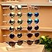 Voittozege 12 Pcs Wooden Sunglass Rack, Eyewear Riser Organizer with Storage Base, Frame Glasses Holder Organizer for organizing and displaying Sunglasses, Glasses at Home or in Optical Shops