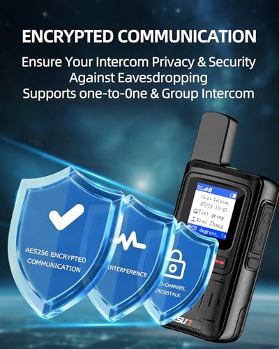 Image of KSUN CT19 Global POC Radio with Data Card, UHF Handheld Radio Long Range Walkie Talkie, 4G Network Radio Portable Dual PTT & Antenna, Rechargeable for Industrial Work, 2 Pack