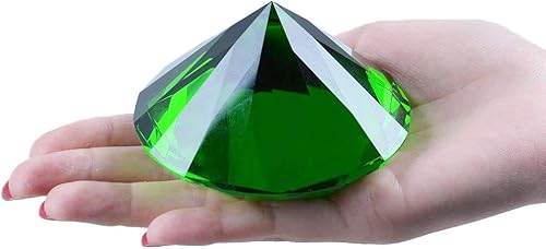 Miniatura 5 de Cristal verde diamante en forma de decoración 262.5 ft m joya de papel, idea de decoración de regalo para Navidad, Acción de Gracias