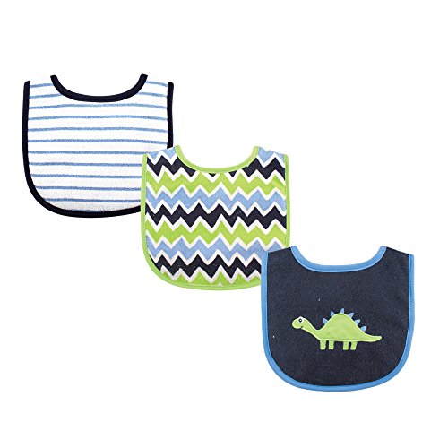 Image of Luvable Friends Unisex Baby Cotton Terry Drooler Bibs with Fiber Filling