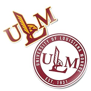 University of Louisiana Monroe ULM Warhawks Sticker Vinyl Decal Laptop Water Bottle Car Scrapbook (4 Inch Set V1)