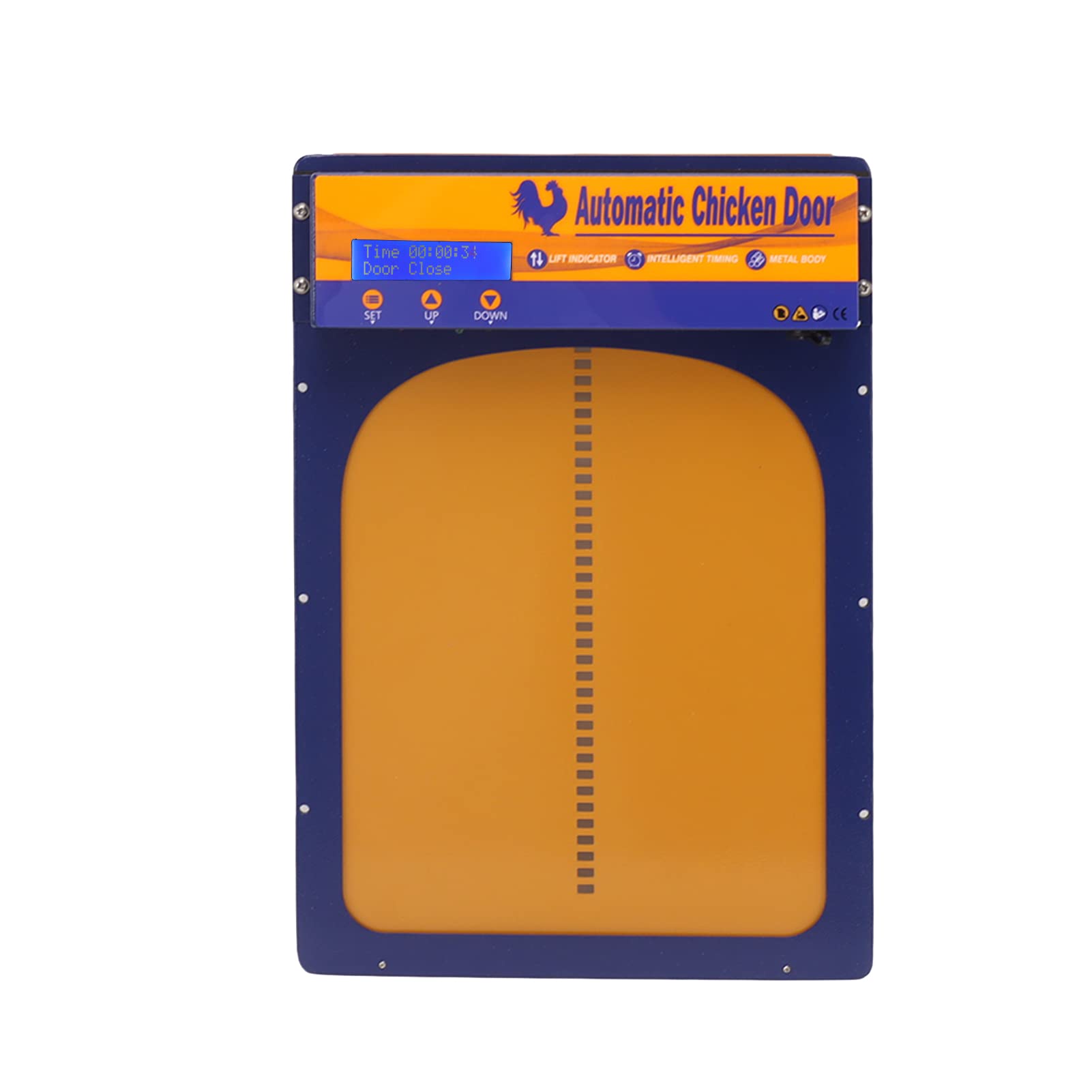 Porta Automatica per pollaio, modalità Manuale, Display LED HD, modalità Timer sicura, apriporta Automatico Domestico per pollaio per Anatre (Blu Gioiello)