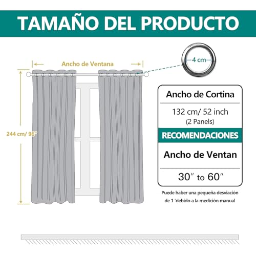 Review de Cortinas blackout para dormitorio Top diez. 20 Imagen adicional