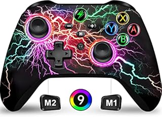 HASACOOL Wireless Switch Pro Controller for Nintendo Switch/Lite/OLED, LED Light Multi-Platform Windows PC IOS Android Switch Remote with RGB/Programmable/Motion Control/Vibration/Turbo/Wakeup