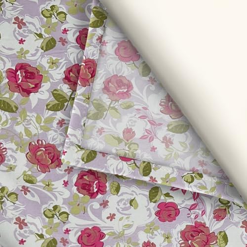 Image of Weave & Decor Super Soft Super Comfortable 144 TC 90x90 inches Printed Cotton Double Bed Bedsheet with Two Pillow Covers