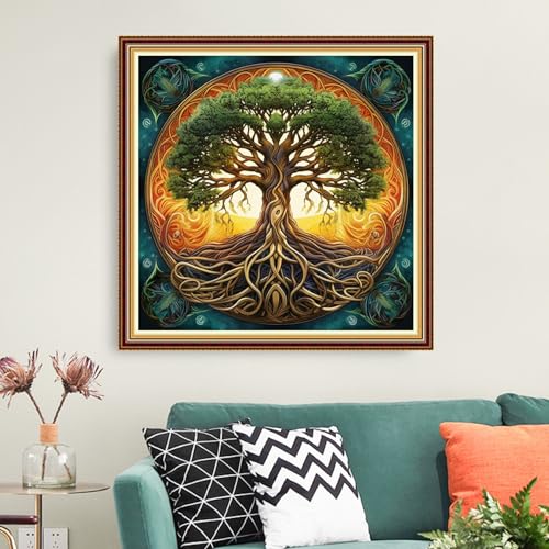 Image of Funart Stamped Cross Stitch Kits for Beginners Full Range of Cross Stitching Preprinted Embroidery Kits for Adults, 11CT Embroidery Pattern Needlepoint Kits- (ArtColors15)