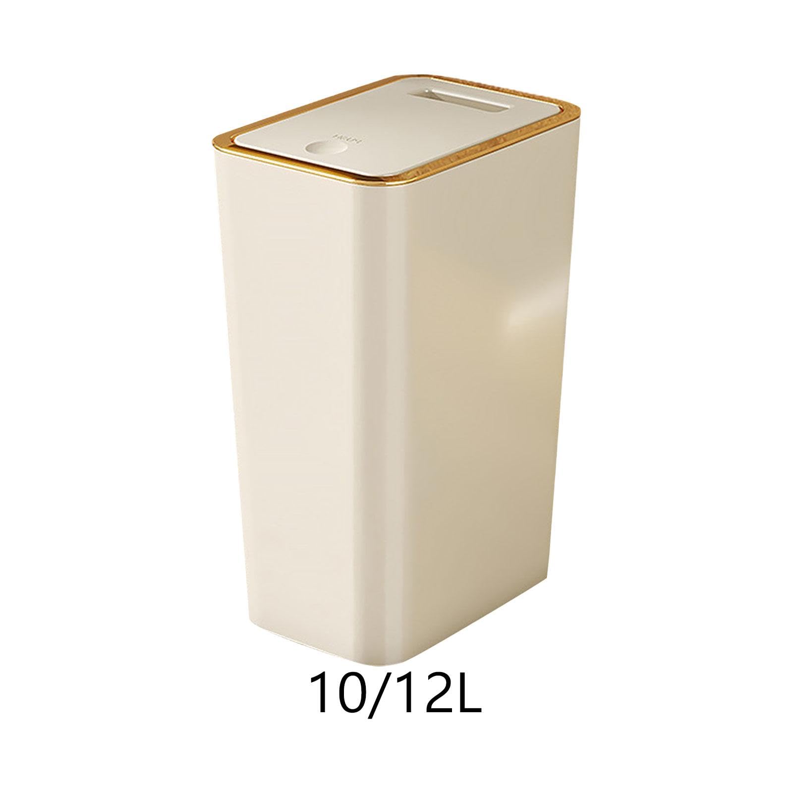 CLUB BOLLYWOOD® Slim Gare Can Bathroom Trash Can with Lid for Toilet Living Room Entryway 10L|Home & Garden | Household Supplies & Cleaning | Trash Cans & Wastebaskets|1 Trash Can 2