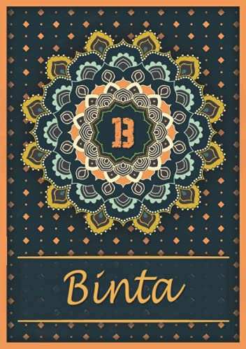 Binta: Carnet de notes A5 | Prénom personnalisé Binta | Monogramme B | Cadeau d'anniversaire pour Binta: Carnet de notes A5 | Prénom personnalisé Binta | Monogramme B | Cadeau d'anniversaire pour