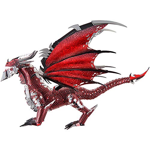 piececool Black Dragon 3D Metal Puzzle Model Kits DIY 3D Laser Cut Model Kit Toy P119