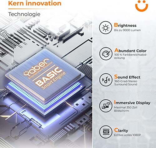 Yaber Beamer Full HD 1080P, 9500 lumen, 5G WIFI Bluetooth Beamer met 6D Auto Trapezecorrectie & 4P/4D, ondersteuning 4K… - Image 7