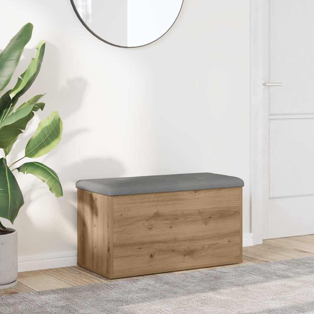 Amazon.co.jp: vidaXL 収納ベンチ アーティザンオーク 82x42x45 cm