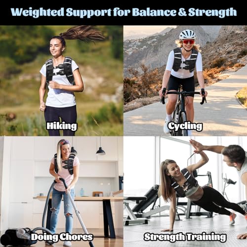 Image of Weighted Vest Weight Vest for Men Women Kids Weights Included with Reflective Stripe, Body Weight Vests Adjustable for Running, Workout, Jogging, Walking