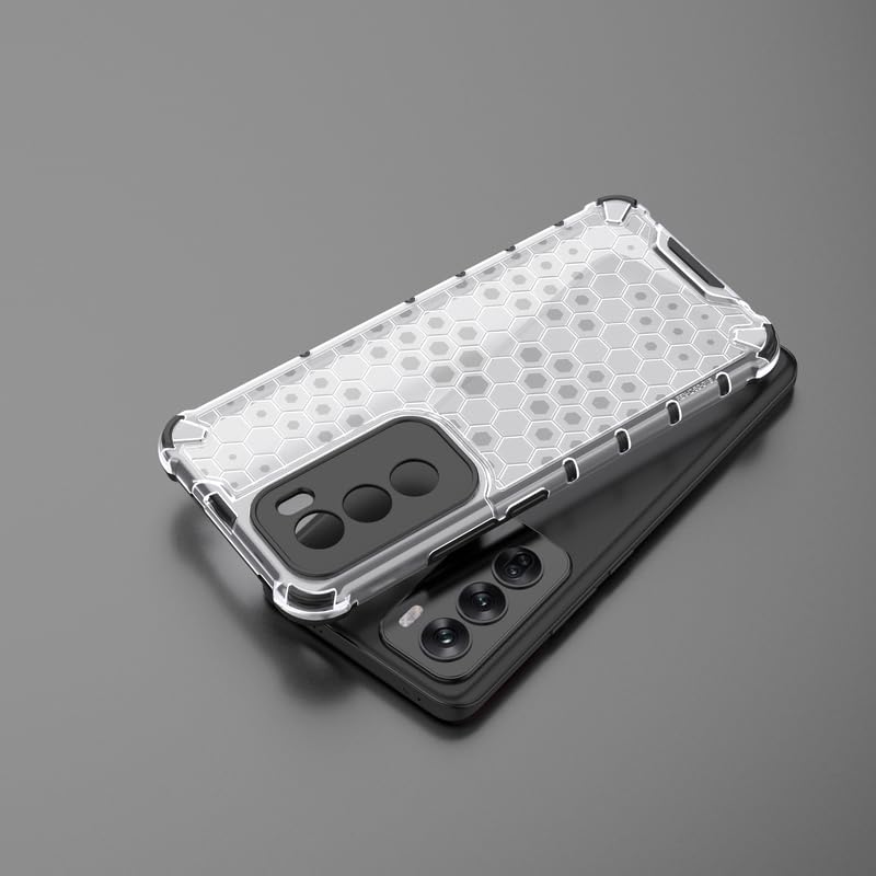 Image of Plastic Bumper Back Case Cover for Oppo Reno 12 5G (Transparent)