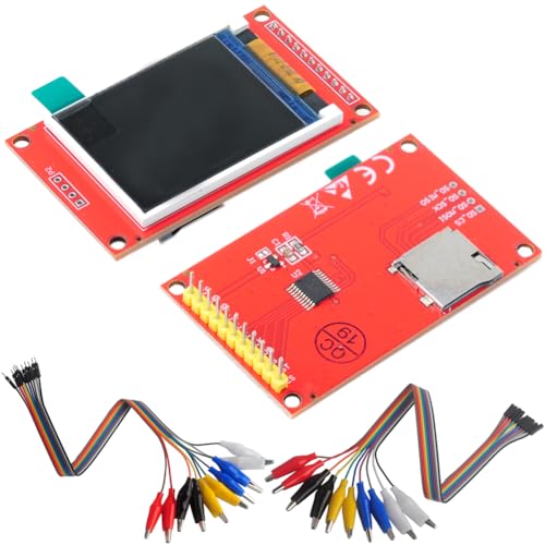 Image of 2pcs 1.8 inch SPI TFT Display ST7735S + 1 Set Alligator Clip Wire