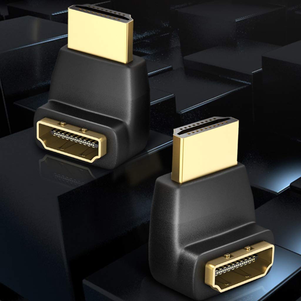 WolFum Adaptador HDMI 270 90 grados ángulo recto HDMI macho a HDMI hembra convertidor para PS4 HDTV cable HDMI 4K HDMI 2.0 extensor (tamaño: E)