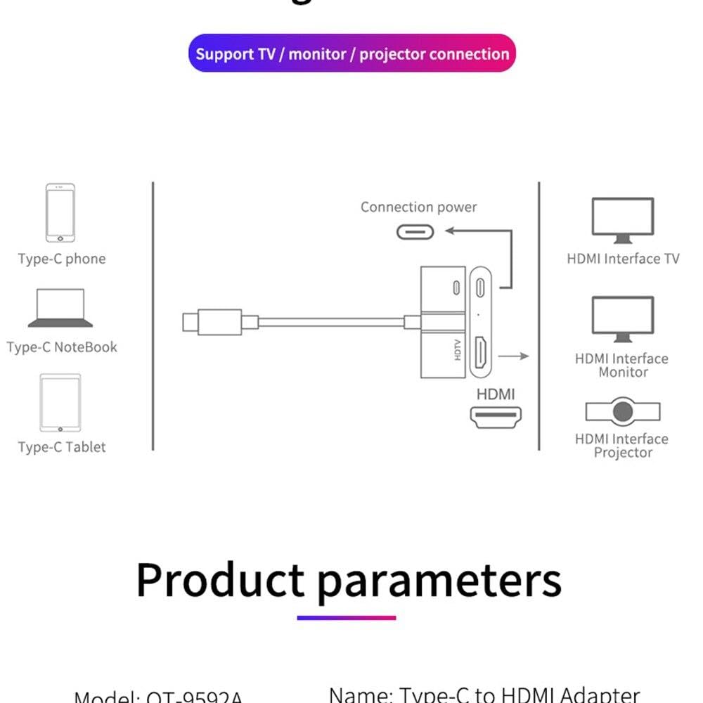 Usb C To 4k Hdmi Adapter Pd Port Tv Video Desertcart INDIA