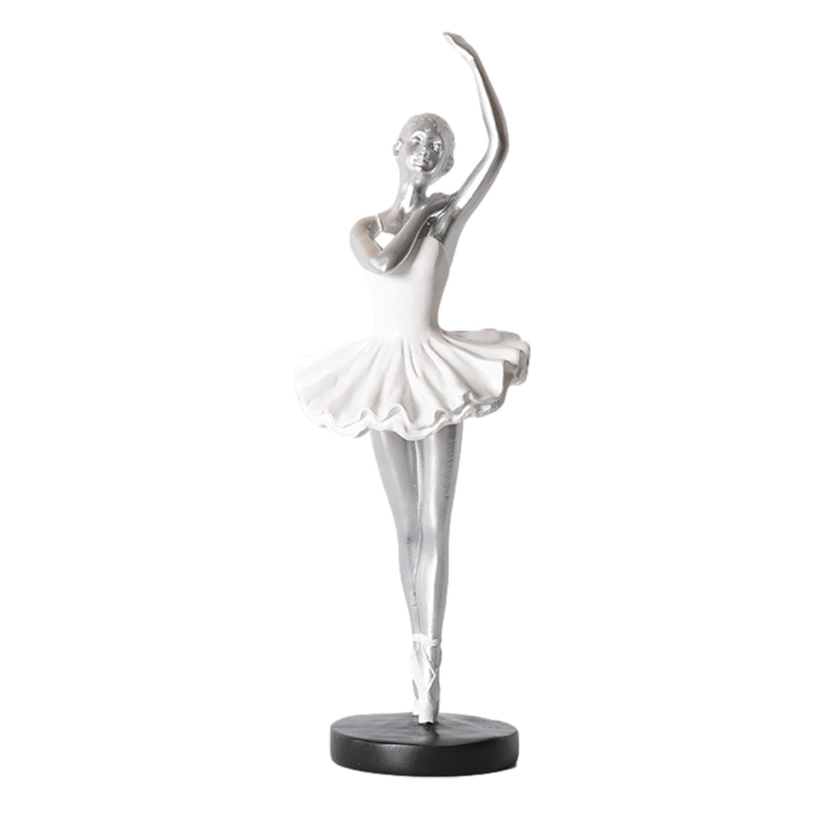 Dirfuny Ballerina Girl Figurines Ballet Dancer Statue Art Sculpture Figure Resin Home Decoration Desk Ornament for Your Desk/Bookshelf/Dinning Table