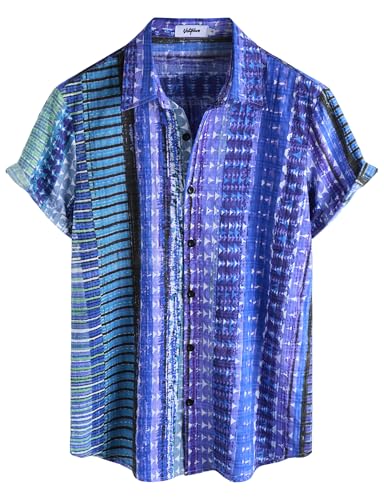 Image of VATPAVE Mens Casual Hawaiian Floral Shirts Short Sleeve Button Down Tropical Shirts Beach Summer Shirts