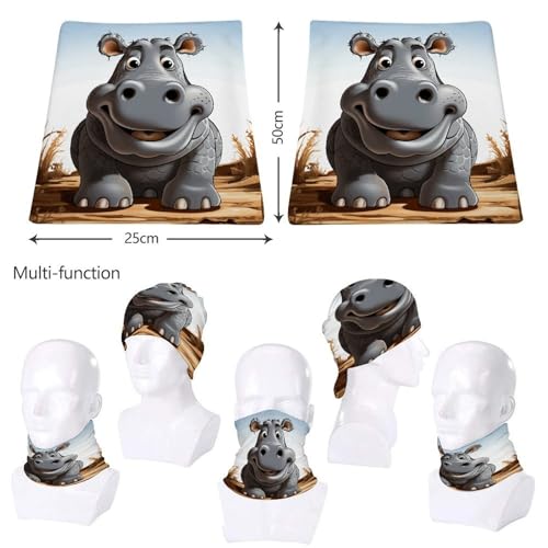 Neck Gaiter Face Mask Men Women, Cartoon Rabbit Face Mask Scart Cover for Dust Wind Sun Protection2