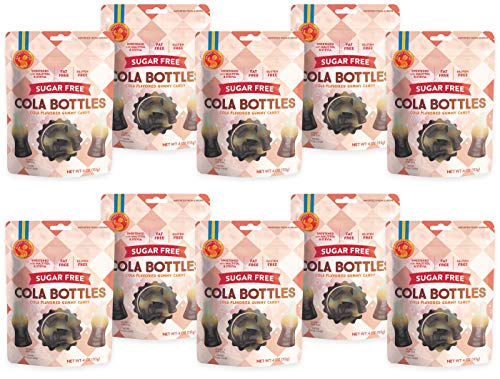 Candy People Sugar-Free Swedish Cola Gummy Candy 4 Ounce â€“ Fat Free and Gluten Free Cola Candy Sweetened with Stevia (Pack of 10)