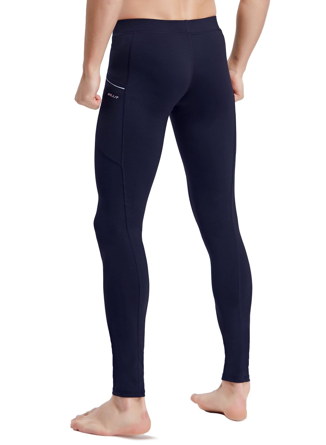 Willit Legging de yoga actif pour homme avec poches, séchage rapide