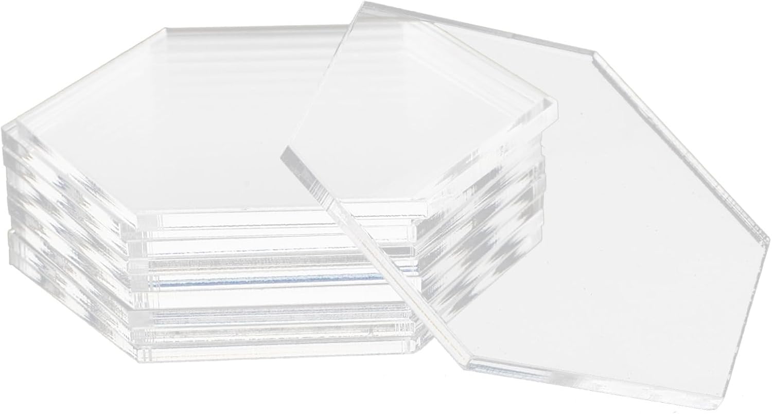 10pcs Acrylic Boards for DIY Crafts and Decoration Transparent Acrylic Drawing Thick for Creative Projects and Boys and Girls Activities