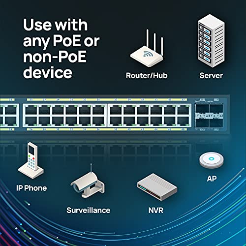 Image of EnGenius 48 Gigabit 802.3at /af PoE+ Port Layer 2 Managed Switch, 4 SFP Ports, 410W PoE Budget with License-Free Management Tools (EWS7952P)