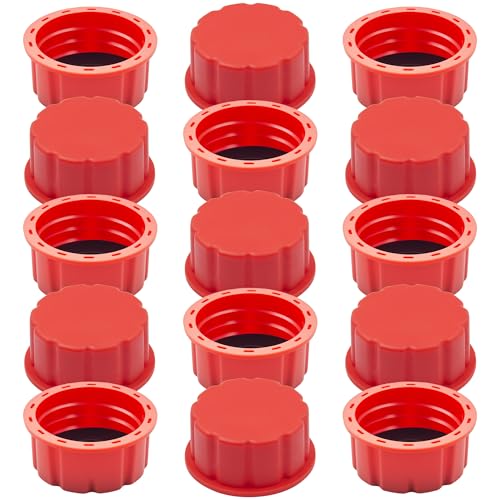 Glowentix 15 PCS Gas Can Caps Portable Gas Tank Lid for 5 Gallon Plastic and Metal Gas Cans Universal Coarse Thread Gas Cap for Gasoline Portable Gas Tank Lid for Improved Sealing