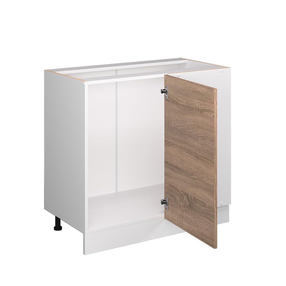 Vicco Mobile cucina dispensa R-line, Antracite lucido/Quercia dorata